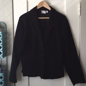 Sonoma Black Velvet Blazer Large